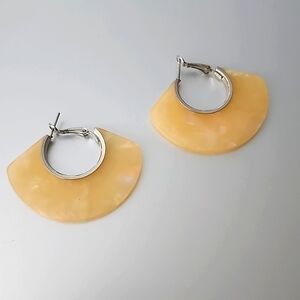 GEOMETRIC  ACRYLIC Yellow EARRINGS Fun And Whimsy